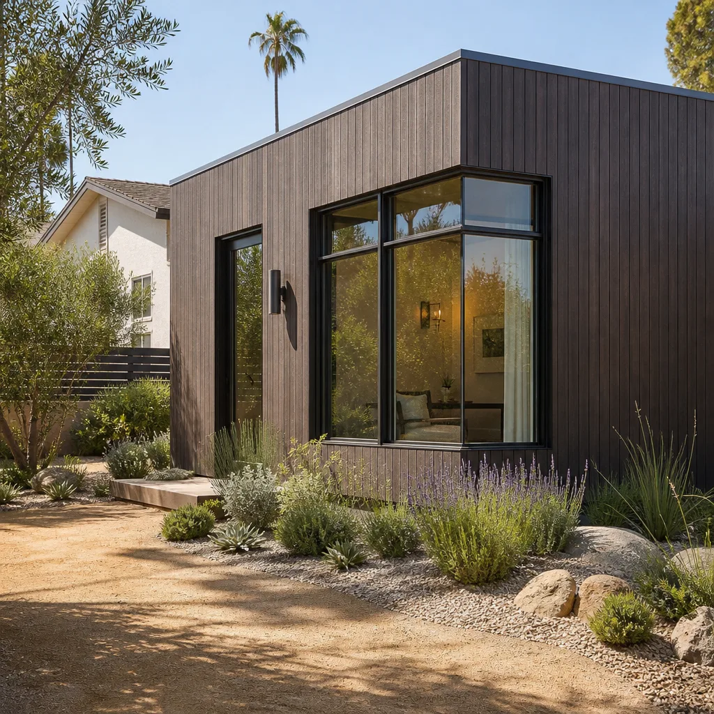 A new modern ADU with wood cladding